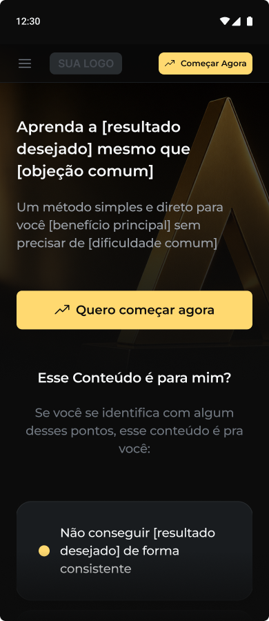 Captura real da plataforma Auge: Página de Vendas